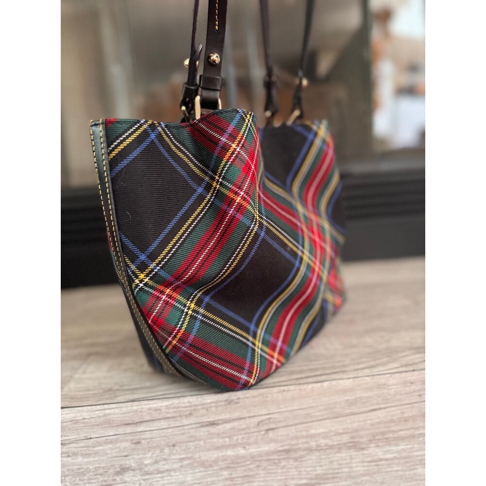 Three pc set Dooney & Bourke Barlow with wallet and coin purse tartan plaid - Picture 10 of 16